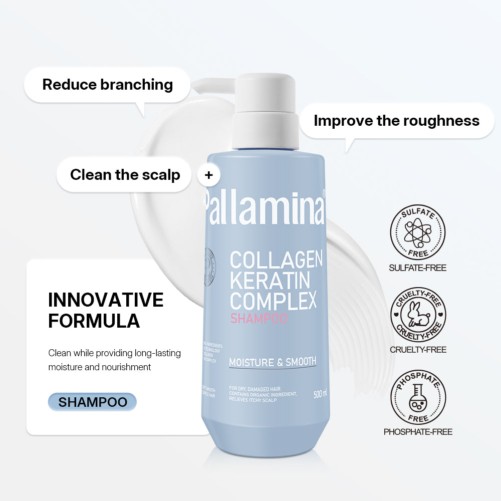 Pallamina Collagen Keratin Smoothing Shampoo – OEM / Private Label 500ml