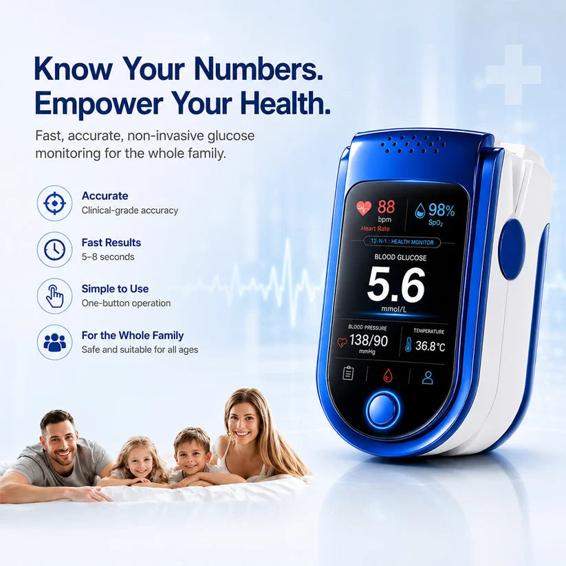 ⚕️ Non Invasive Daily Health Tracker | 💧 Needle-Free Wellness Trend Monitoring Device