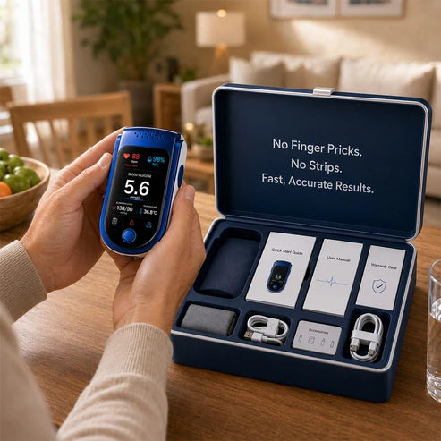 ⚕️ Non Invasive Daily Health Tracker | 💧 Needle-Free Wellness Trend Monitoring Device