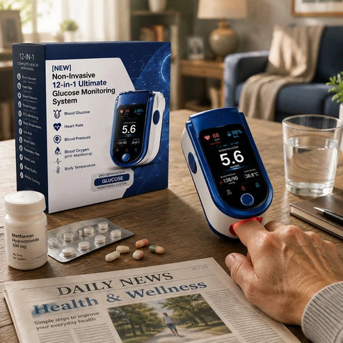 ⚕️ Non Invasive Daily Health Tracker | 💧 Needle-Free Wellness Trend Monitoring Device