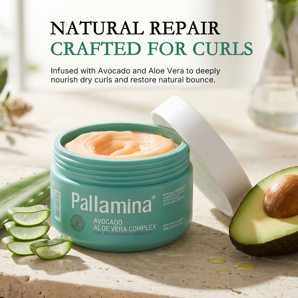 Pallamina Avocado & Aloe Vera Hair Mask – Deep Hydration Treatment for Curly, Dry & Frizzy Hair