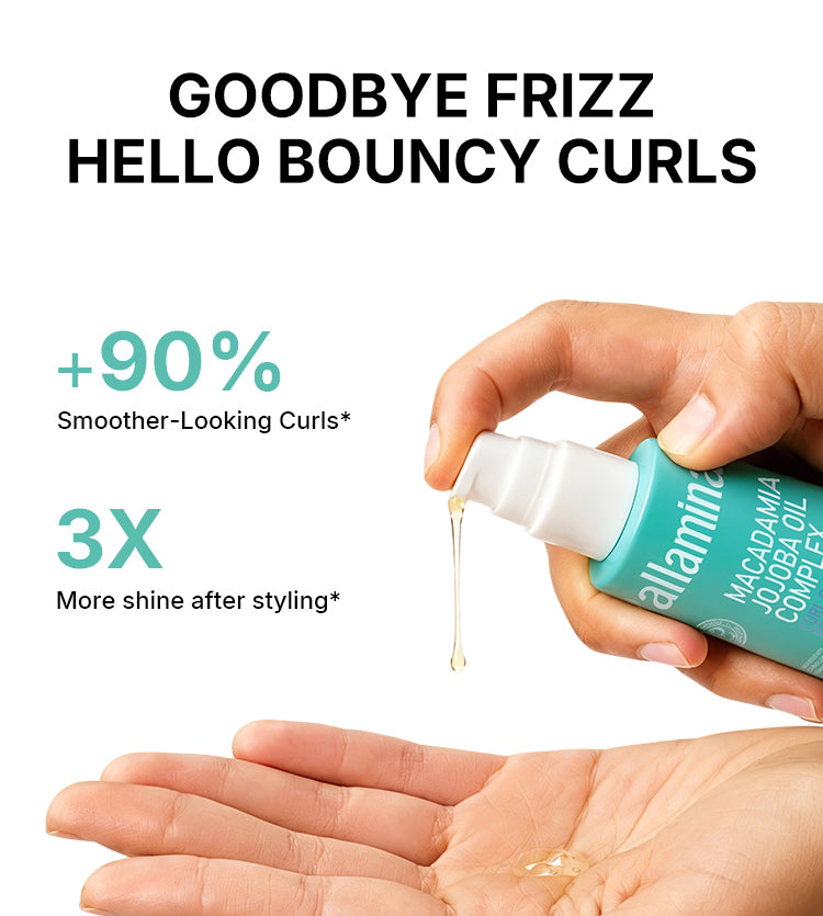 Pallamina Curl Enhancing Hair Oil with Jojoba Oil Complex for Curly, Wavy and Dry Hair