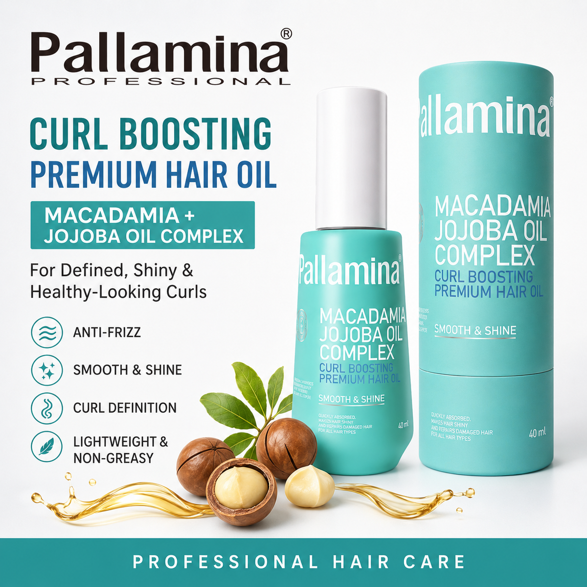 Pallamina B2B Curl Boosting Premium Hair Oil – OEM/ODM Wholesale for Curly Hair