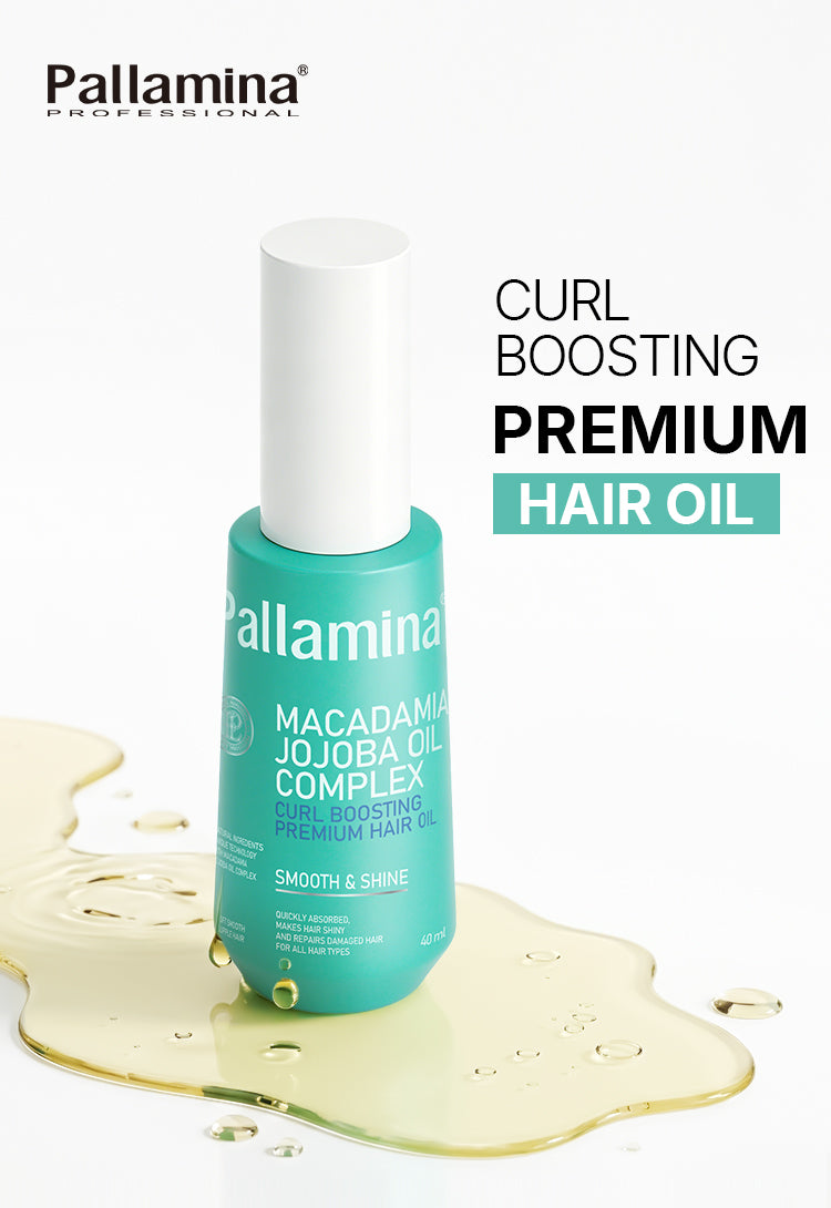 Pallamina Curl Enhancing Hair Oil with Jojoba Oil Complex for Curly, Wavy and Dry Hair