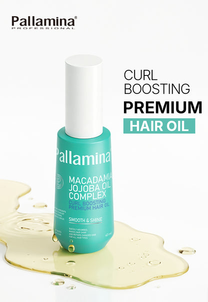 Pallamina Curl Enhancing Hair Oil with Jojoba Oil Complex for Curly, Wavy and Dry Hair