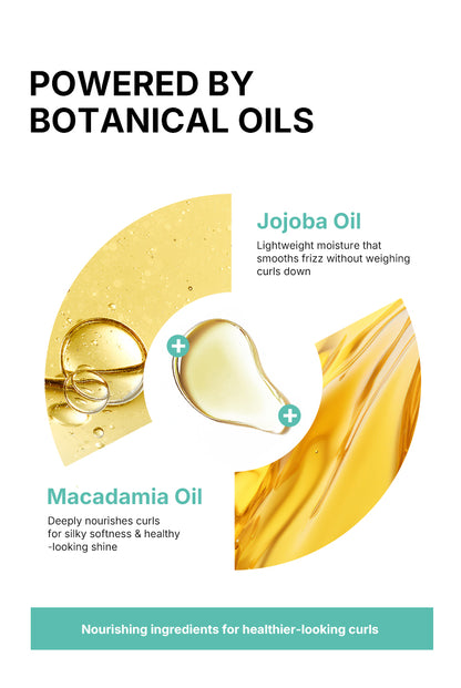 Pallamina Curl Enhancing Hair Oil with Jojoba Oil Complex for Curly, Wavy and Dry Hair