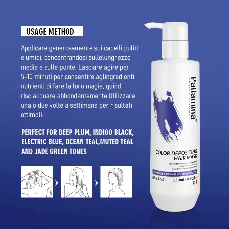 Pallamina Wholesale Salon Improving Color Damaged Hair Color-depositing Hair Mask