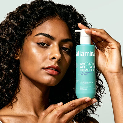 Pallamina Avocado Aloe Vera Curl Control Cream Lightweight Botanical Curl Styler For Natural Looking Curls