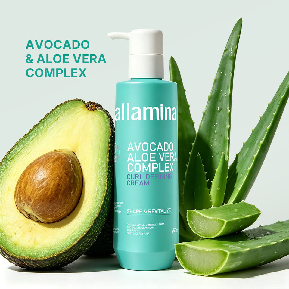 Pallamina Avocado Aloe Vera Curl Control Cream Lightweight Botanical Curl Styler For Natural Looking Curls
