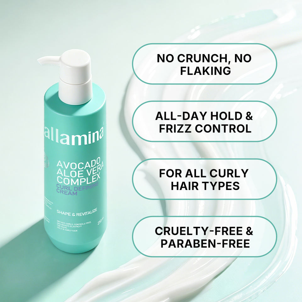 Pallamina Avocado Aloe Vera Curl Control Cream Lightweight Botanical Curl Styler For Natural Looking Curls