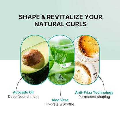 Pallamina Avocado Aloe Vera Curl Control Cream Lightweight Botanical Curl Styler For Natural Looking Curls