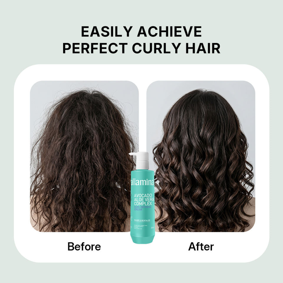 Pallamina Avocado Aloe Vera Curl Control Cream Lightweight Botanical Curl Styler For Natural Looking Curls