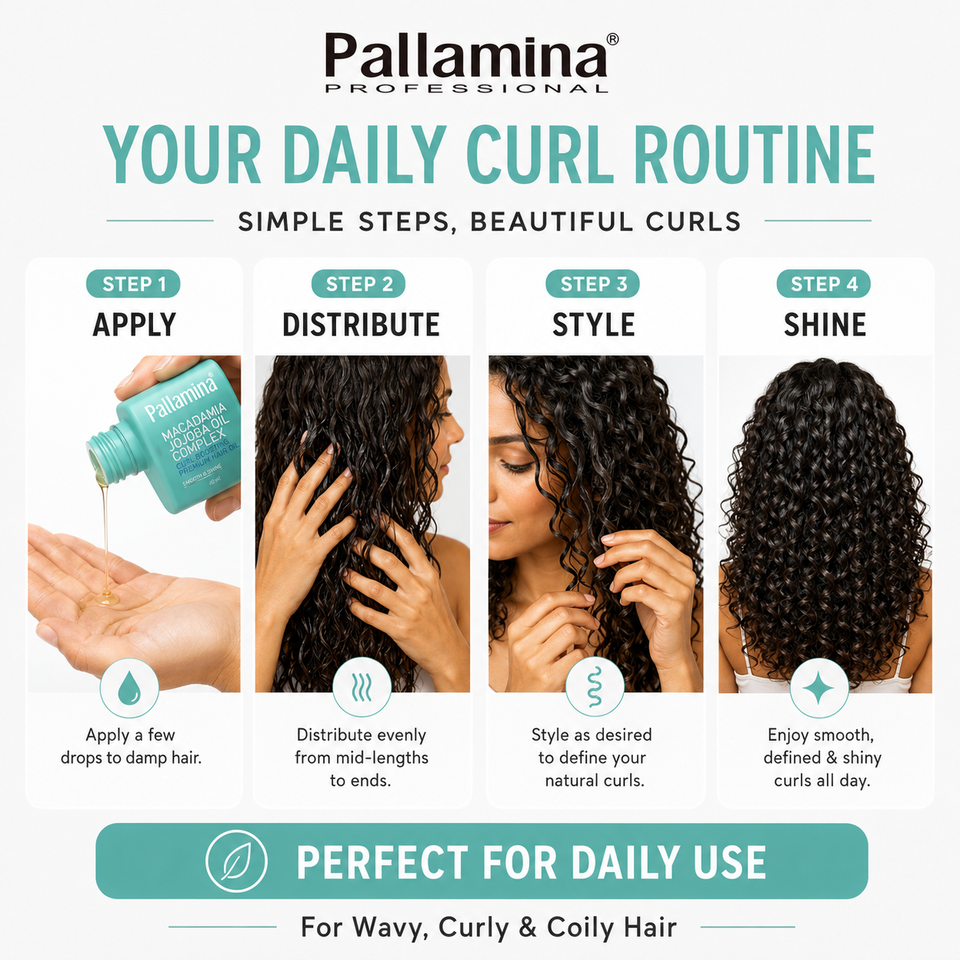 Pallamina B2b Curl Boosting Premium Hair Oil For Curly Hair Macadamia Jojoba Oem Private Label And Bulk Orders