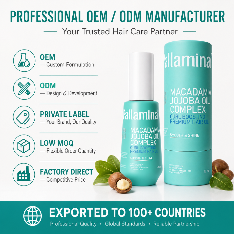 Pallamina B2b Curl Boosting Premium Hair Oil For Curly Hair Macadamia Jojoba Oem Private Label And Bulk Orders