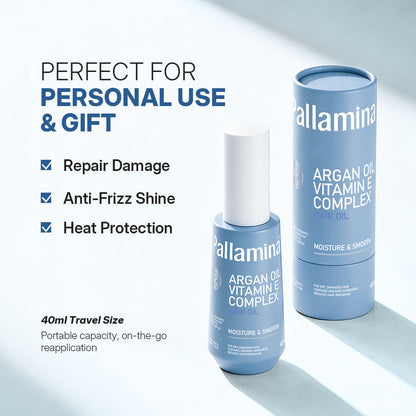 Pallamina Argan Vitamin E Hair Oil For Split Ends Frizz Control Smooth Shine Hair Treatment For Salon Oemprivate Label Hair Care
