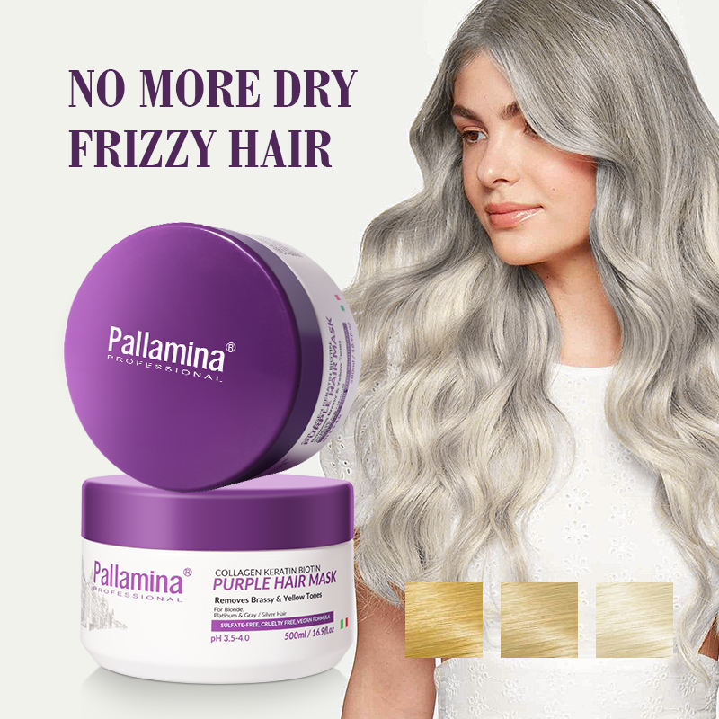 Pallamina Purple Hair Mask – Toning Treatment for Blonde, Silver & Gray Hair