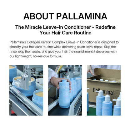 Pallamina Collagen Keratin Shampoo – Salon-Grade Moisturising Cleanser with Argan Oil for Damaged, Dry & Color-Treated Hair